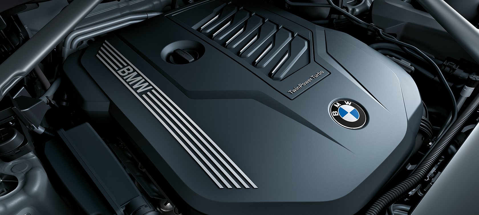 BMW TwinPower Turbo engine, close-up